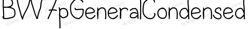 BW7pGeneralCondensed Condensed字体转换